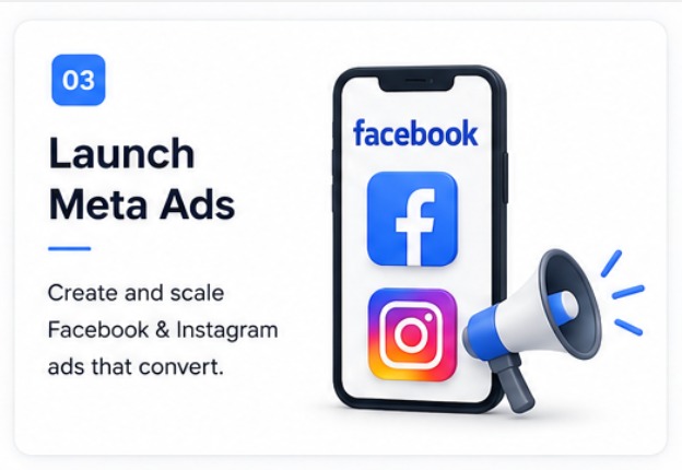 03 Launch Meta Ads — create and scale Facebook & Instagram ads that convert.